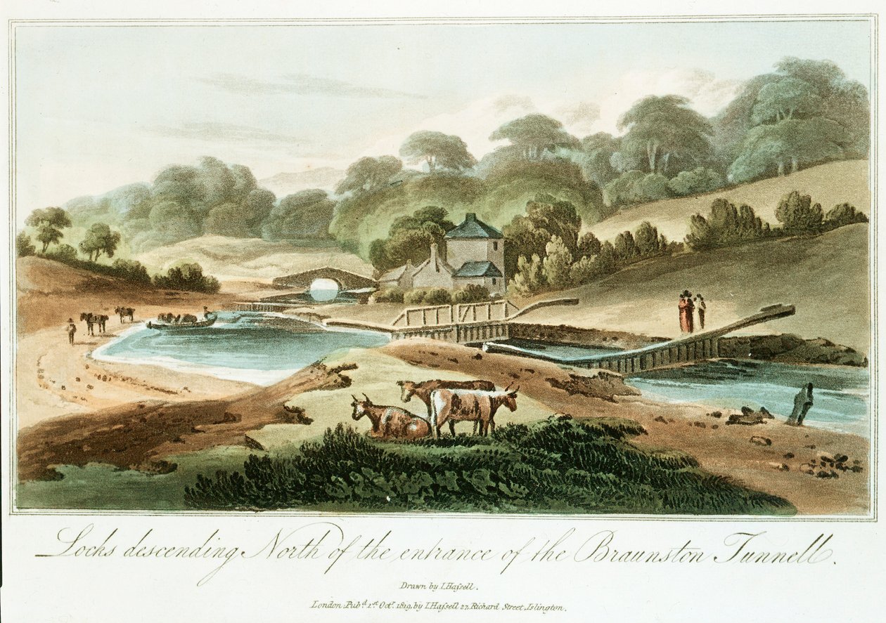 Kanał Grand Junction, Northamptonshire, 1819 autorstwa Unbekannt