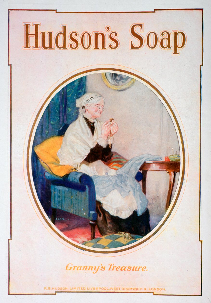 Grannys Treasure, reklama mydła Hudsons, 1918 autorstwa Unbekannt