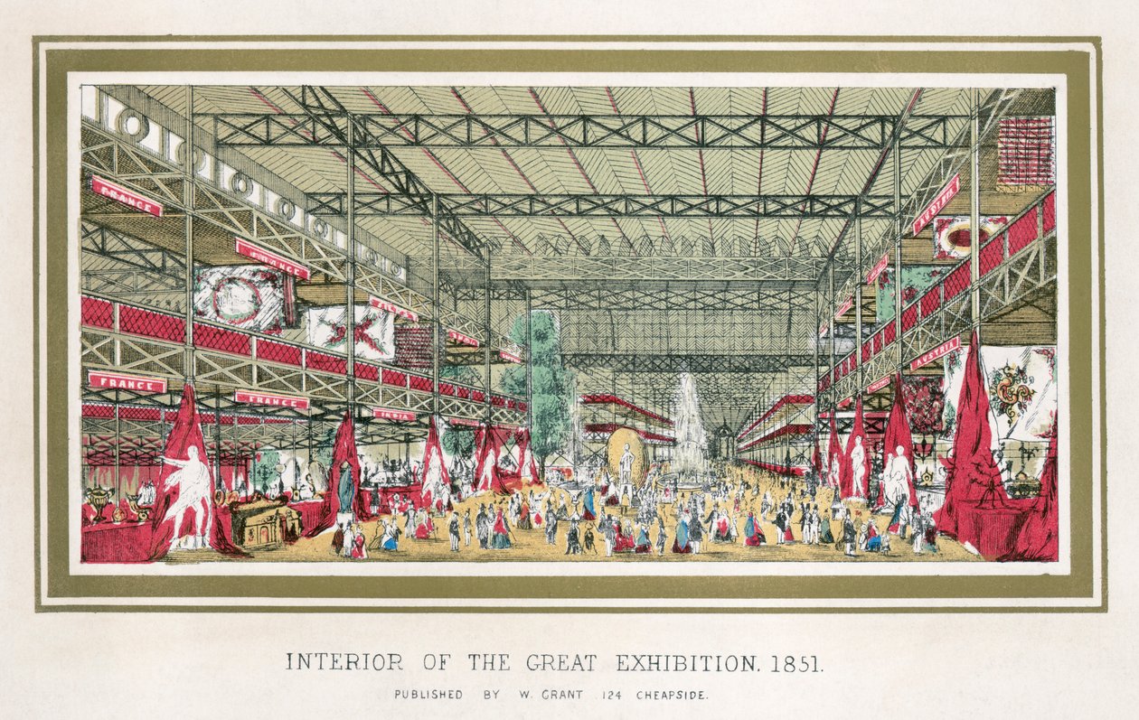 Wielka Wystawa, Crystal Palace, Hyde Park, Londyn, 1851 autorstwa Unbekannt