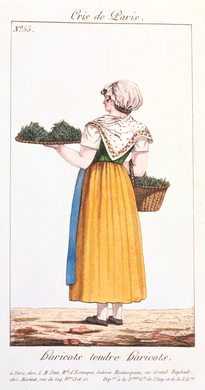 Sprzedawca zielonej fasoli, 1826 autorstwa Unbekannt