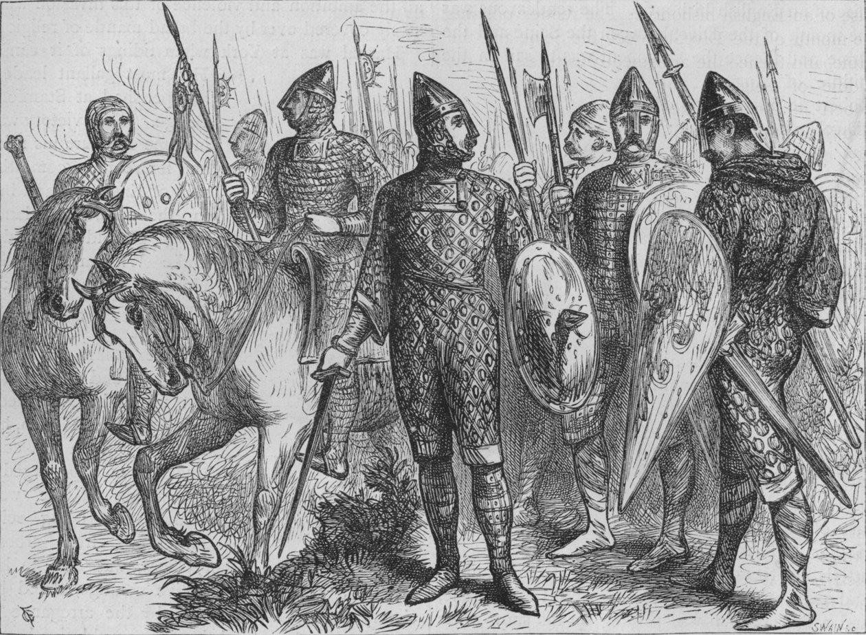 Grupa żołnierzy normańskich 1066 r., ok. 1880 r. autorstwa Unbekannt