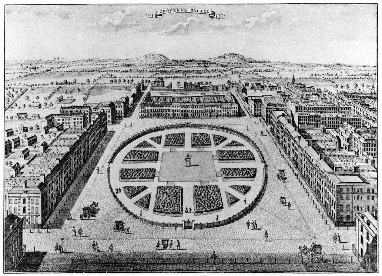 Grosvenor Square, Londyn, XVIII wiek 1907 autorstwa Unbekannt