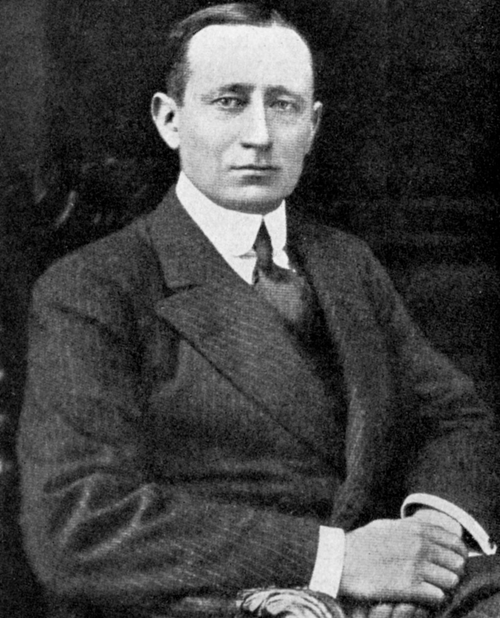 Guglielmo Marconi, włoski wynalazca, ok. 1920 r. autorstwa Unbekannt