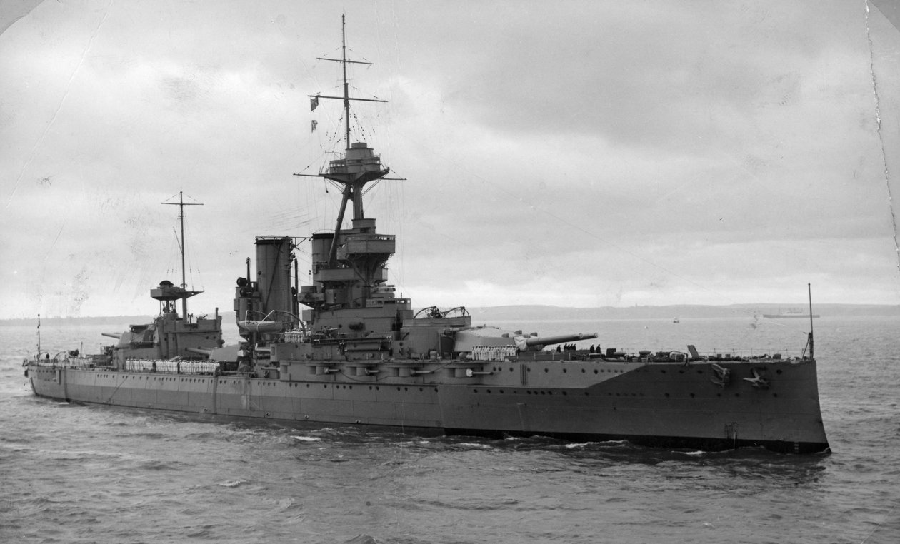 HMS Iron Duke, brytyjski pancernik, c1936-c1937 autorstwa Unbekannt