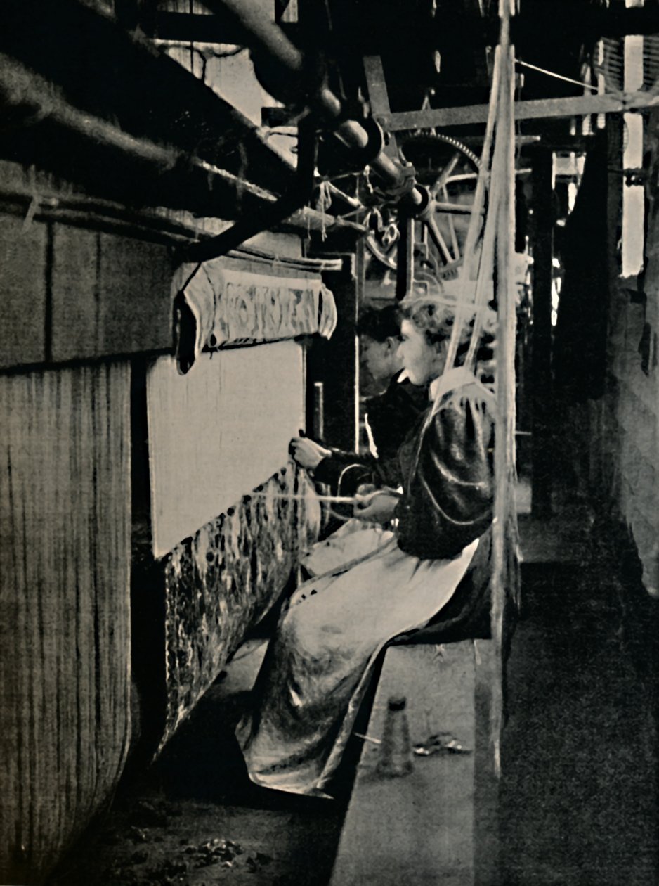 Hammersmith Carpet Weaving w Merton Abbey Works, . autorstwa Unbekannt