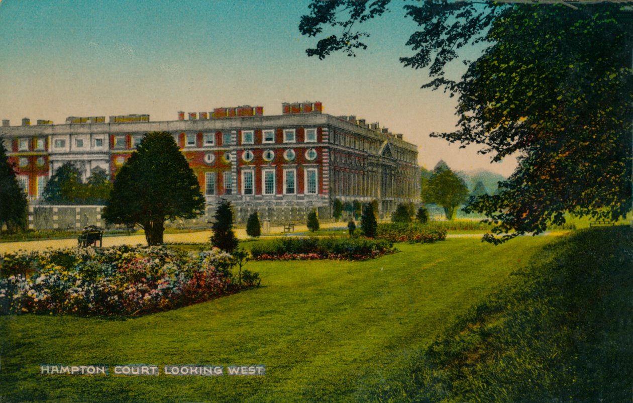 Hampton Court, patrząc na zachód, ok. 1910 r. autorstwa Unbekannt