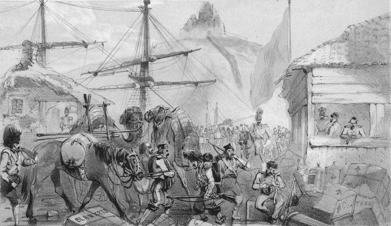 Port Balaklava. Miejsce lądowania, ok. 1850. autorstwa Unbekannt
