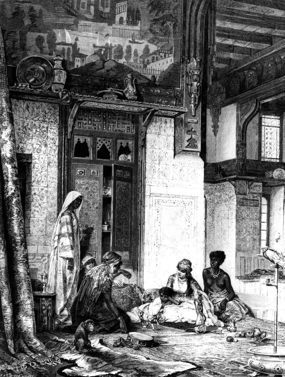 Harem w rezydencji kalifa, 1880 autorstwa Unbekannt