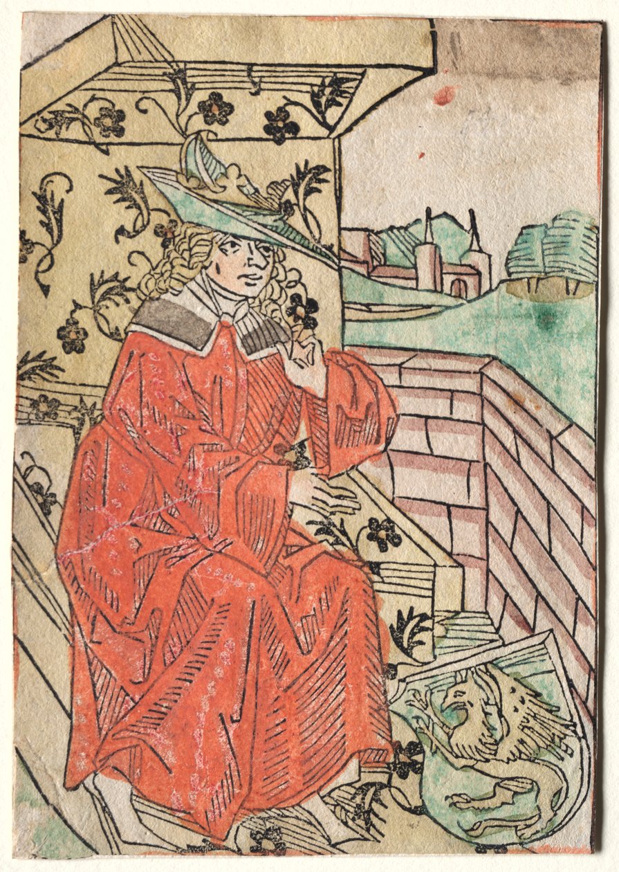 Hartlibs Alexander: Aleksander siedzący na tronie, 1400. autorstwa Unbekannt