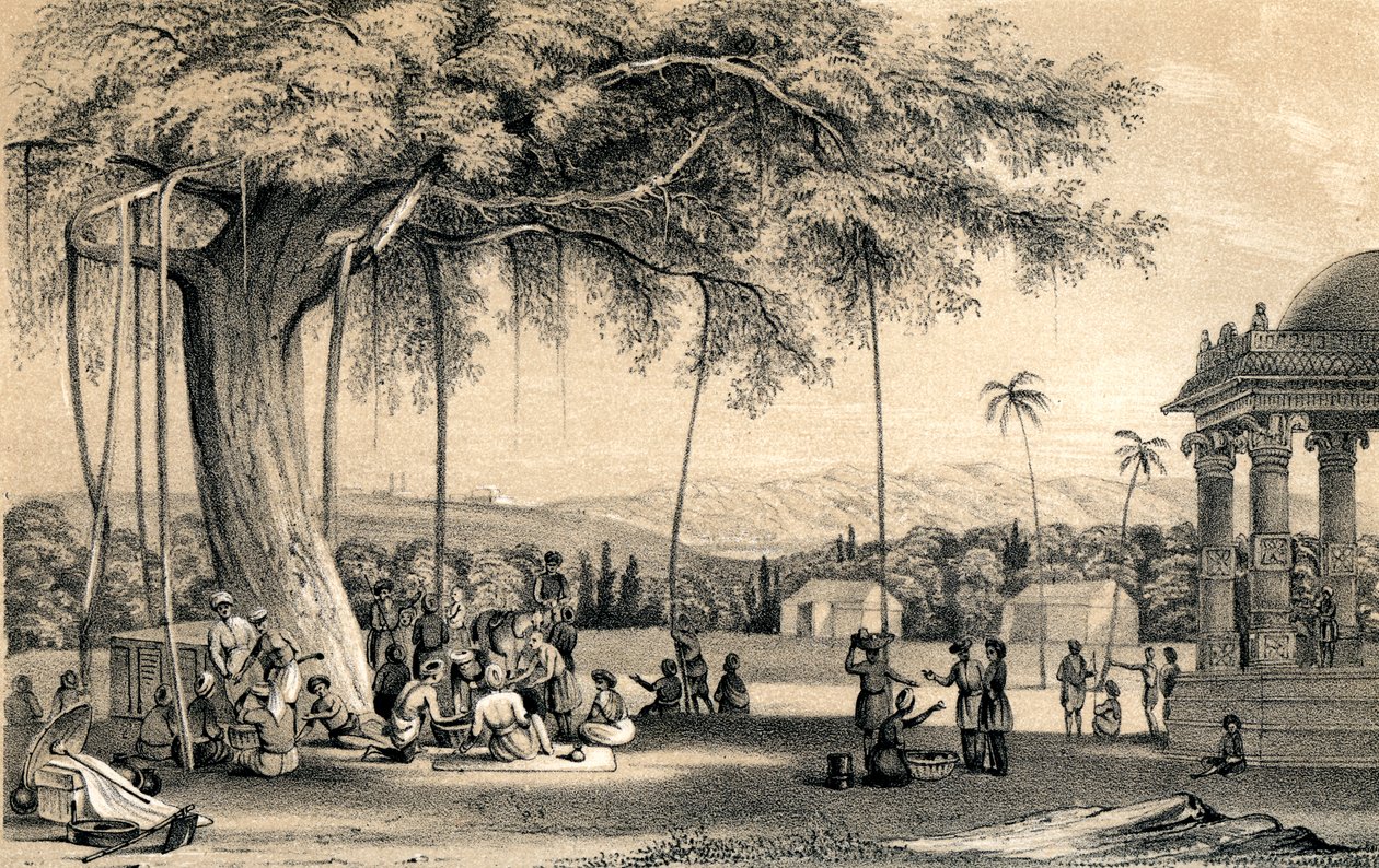 Naczelnik wsi sprawujący swój dwór, 1847 autorstwa Unbekannt