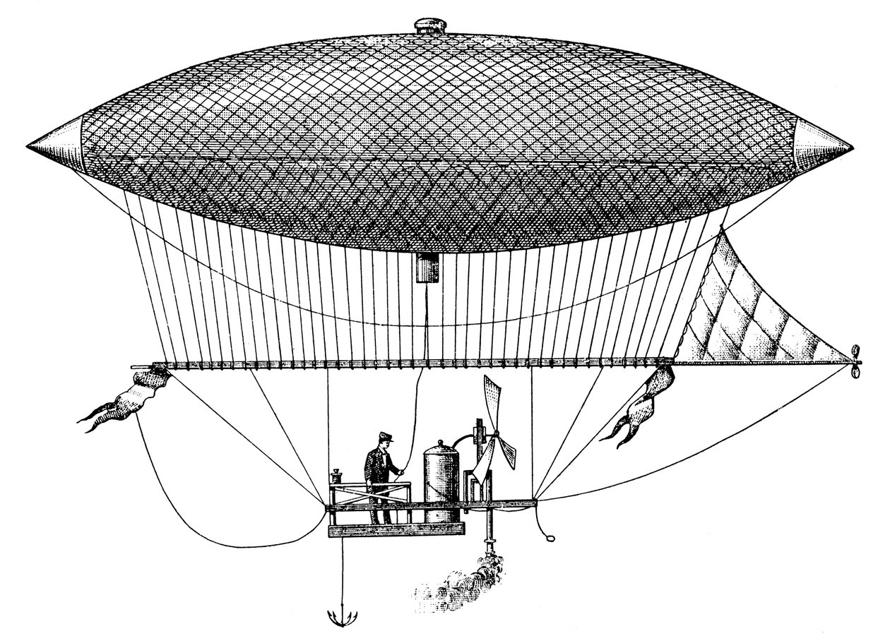 Sterowany sterowiec Henri Giffards z 1852 r., 1903 r autorstwa Unbekannt