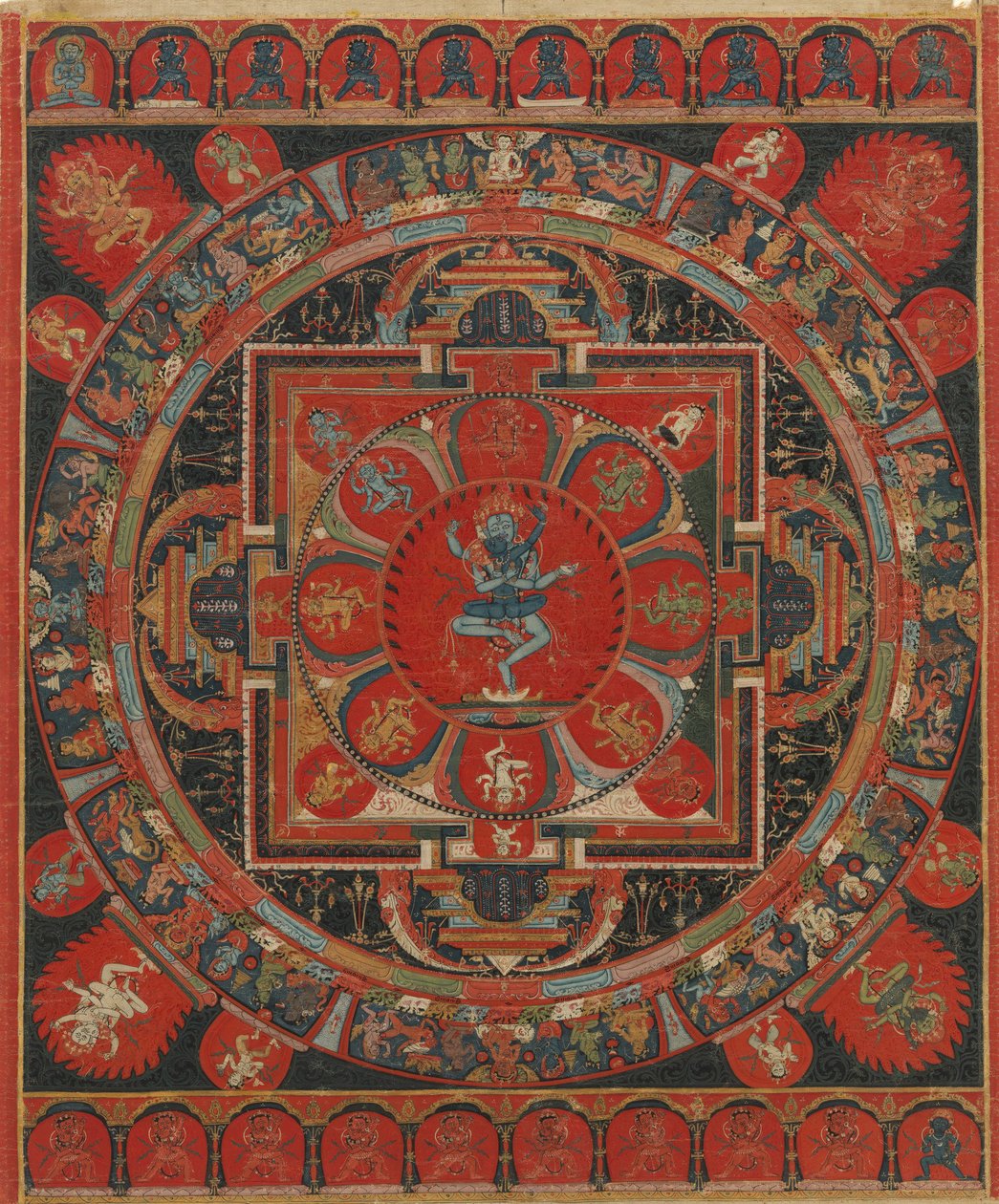Hewadżra Mandala, XV wiek. autorstwa Unbekannt
