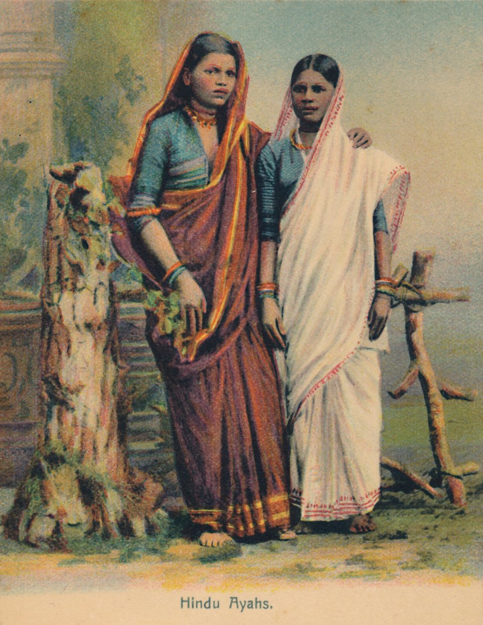 Hinduskie ayahs, c1910. autorstwa Unbekannt