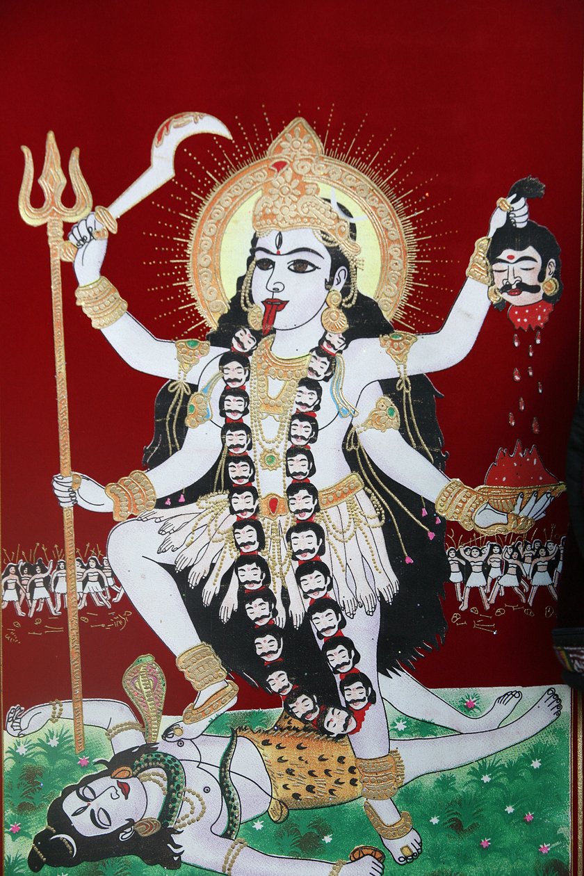 Hinduska bogini Kali, Katmandu, Nepal autorstwa Unbekannt