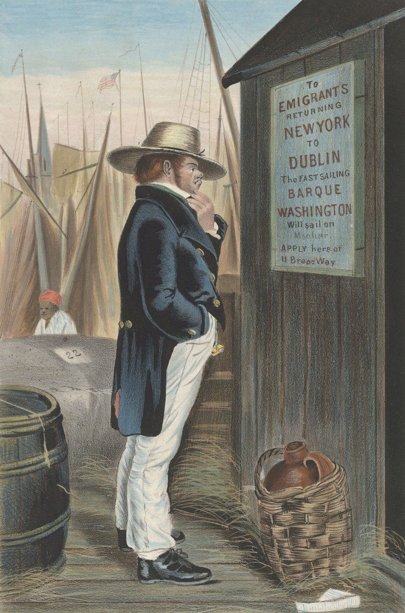 Powrót do domu Nowy Jork, ca. 1860. autorstwa Unbekannt