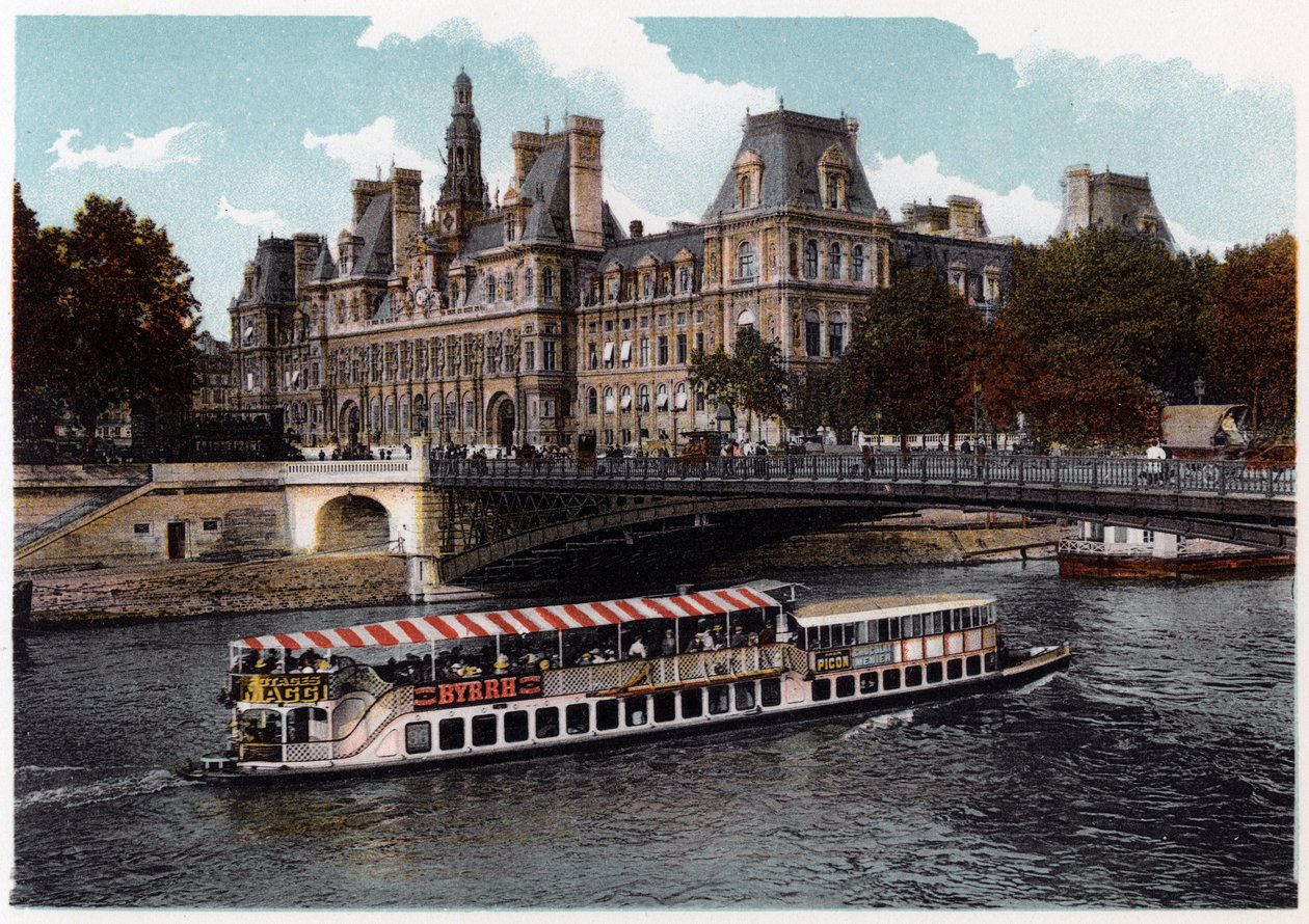 Hotel de Ville, Paryż, ok. 1900 autorstwa Unbekannt