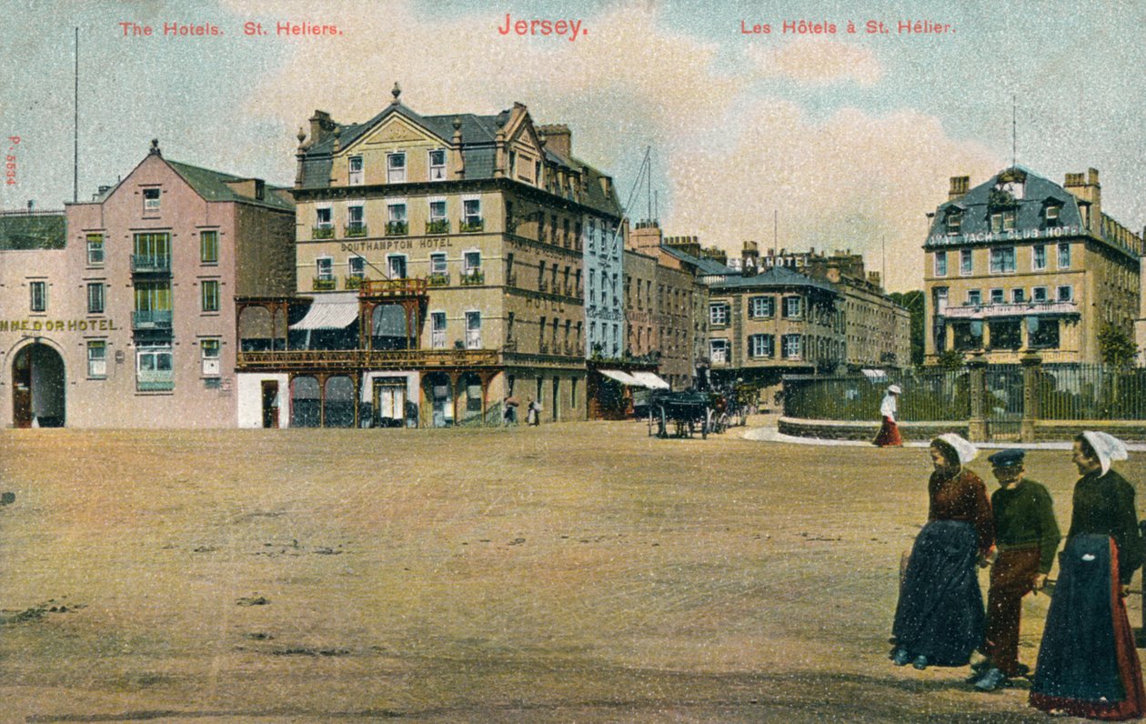 Hotele w St. Helier, Jersey, c1907 autorstwa Unbekannt