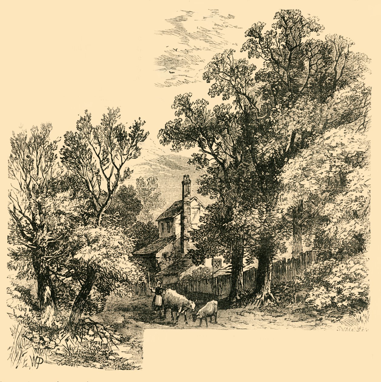 Dom na Craven Hill w 1760 r., ok. 1876 r. autorstwa Unbekannt