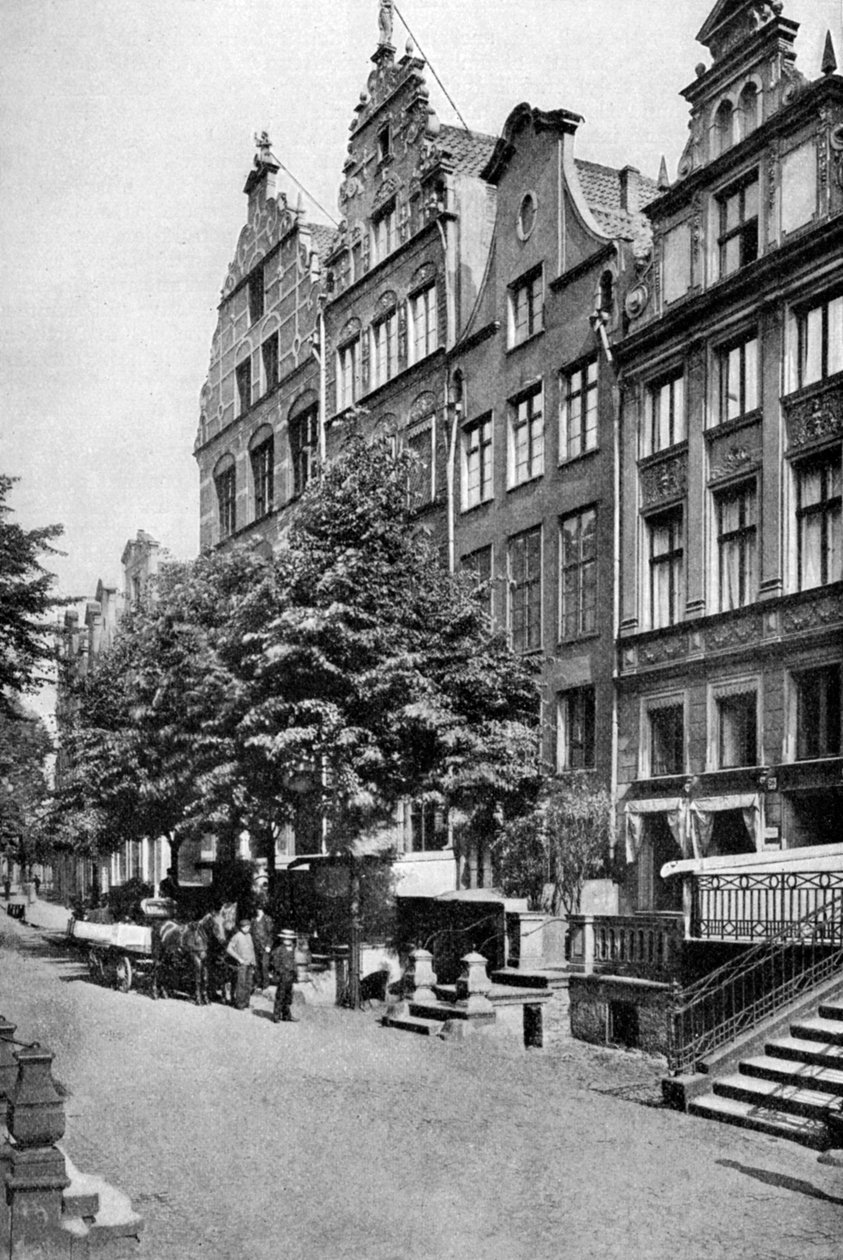 Domy przy Brodbankengasse, Gdańsk, ok. 1922 r. autorstwa Unbekannt