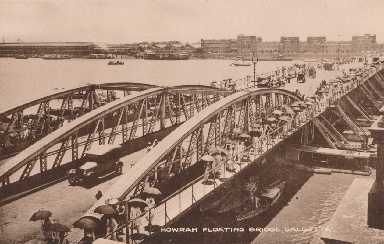 Pływający most Howrah, Kalkuta, ok. 1905 r. autorstwa Unbekannt