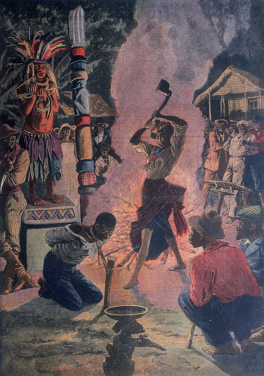 Ofiara z ludzi, Lafayette, Luizjana, USA, 1912 autorstwa Unbekannt