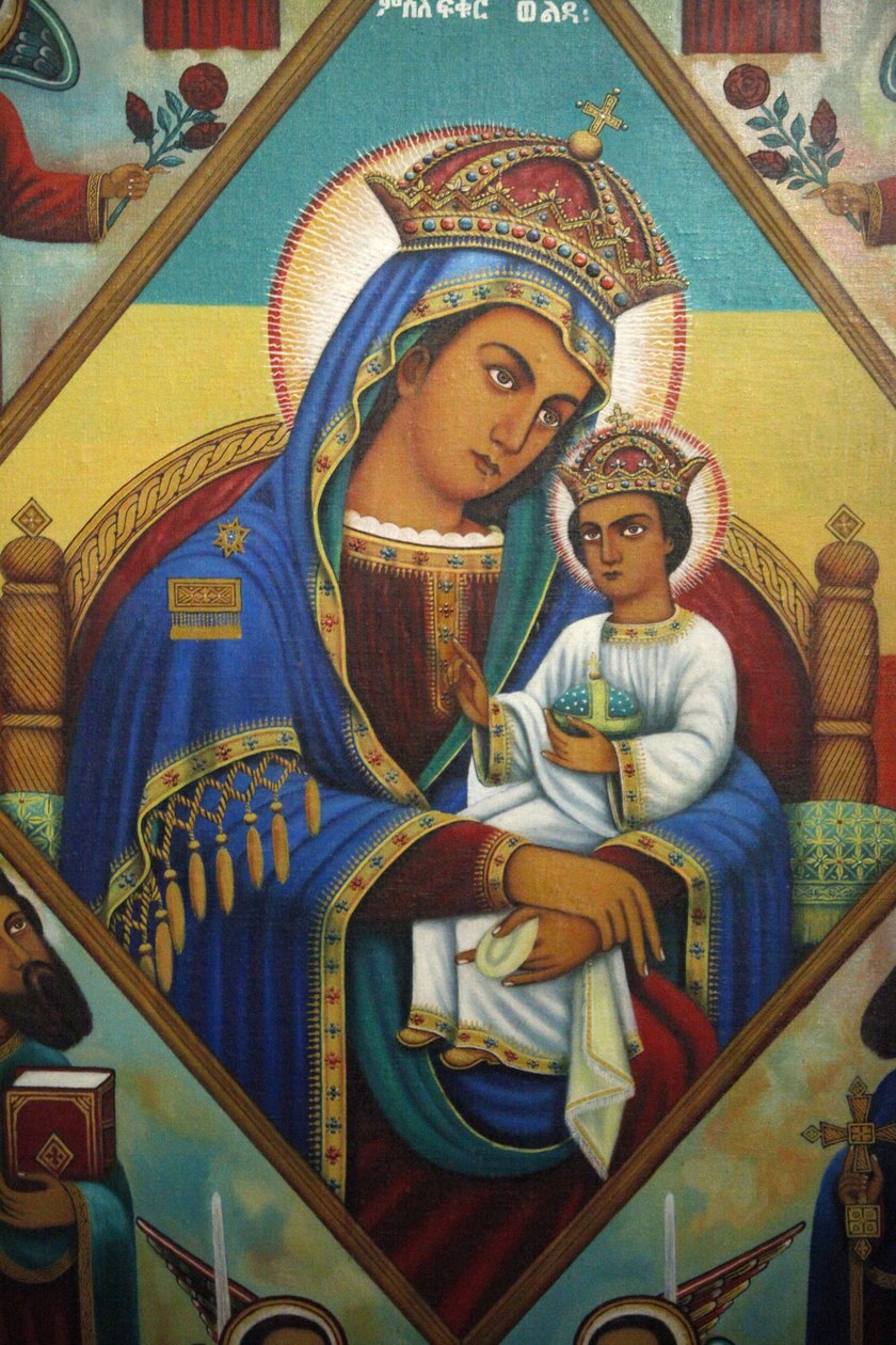 Ikona w Mauzoleum Beta Maryam, Addis Abeba, Etiopia autorstwa Unbekannt