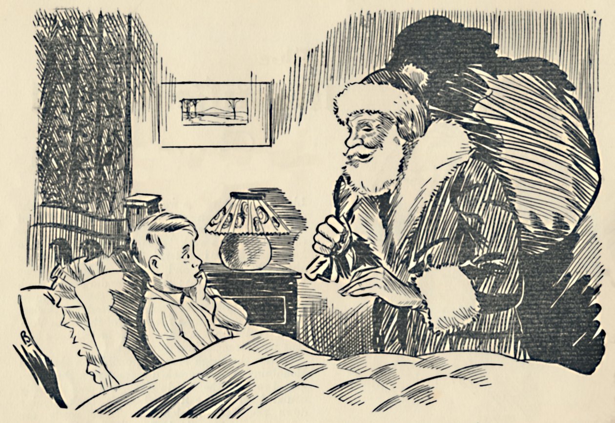 Ilustracja z Mistyfikacji Świętego Mikołaja, 1936. autorstwa Unbekannt
