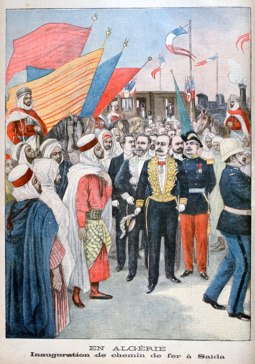 Inauguracja kolei, Saida, Algieria, 1900 autorstwa Unbekannt