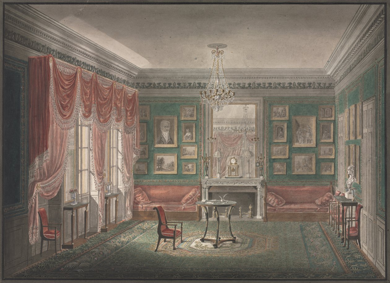 Widok wnętrza, ok. godz. 1805-1810. autorstwa Unbekannt