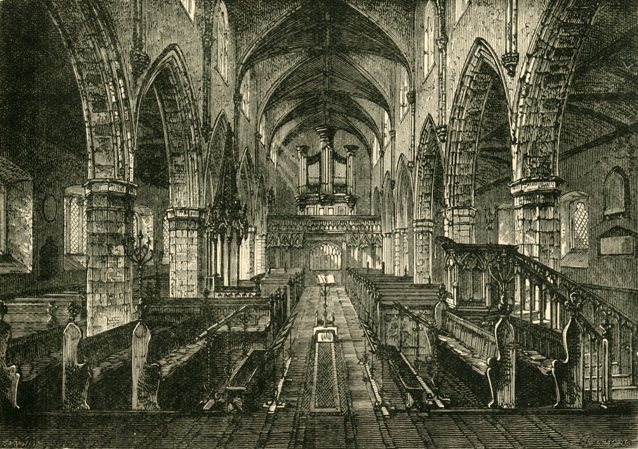 Wnętrze katedry Londonderry, 1898. autorstwa Unbekannt