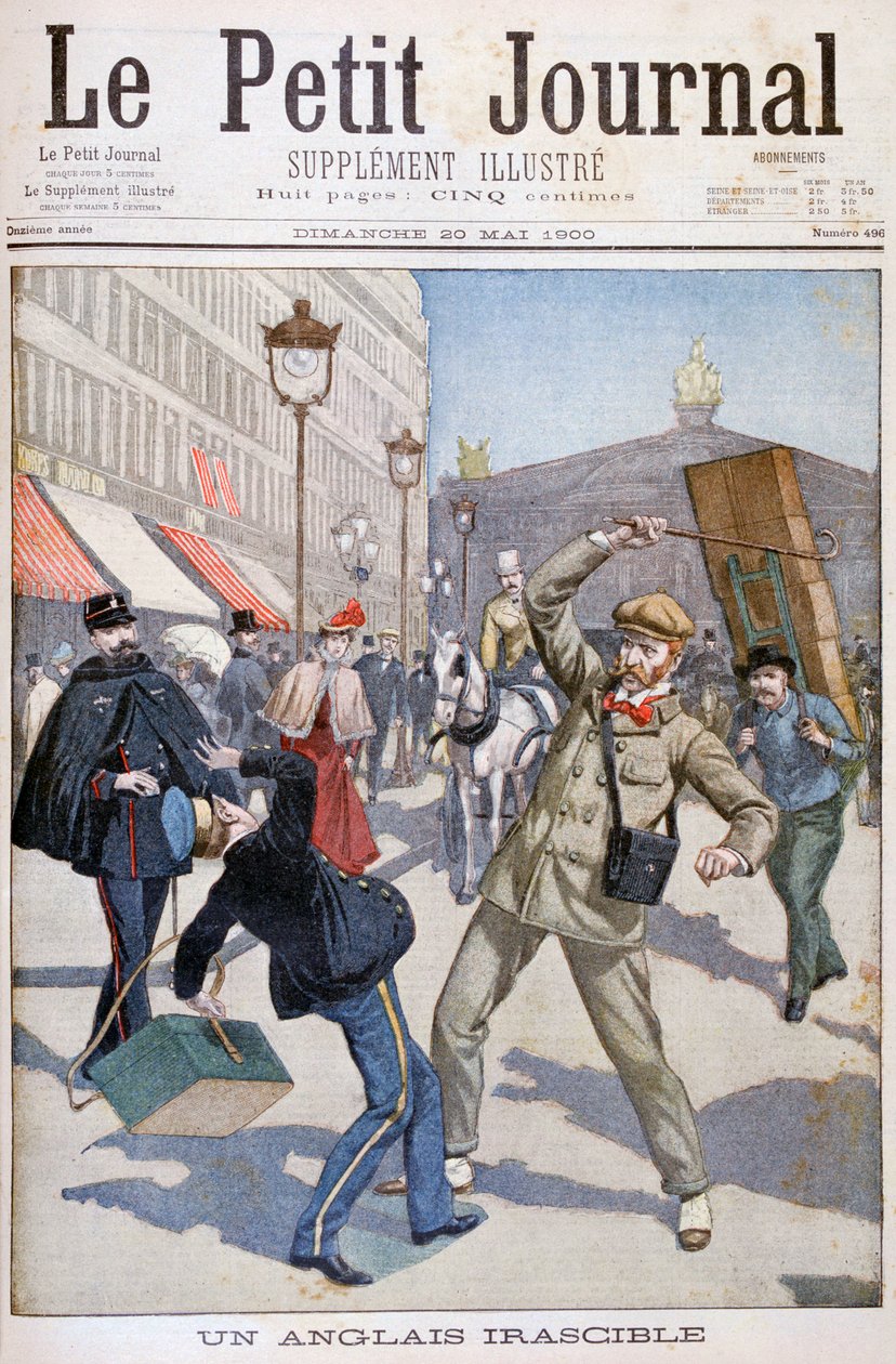 Irascible angielski turysta, Paryż, 1900 autorstwa Unbekannt