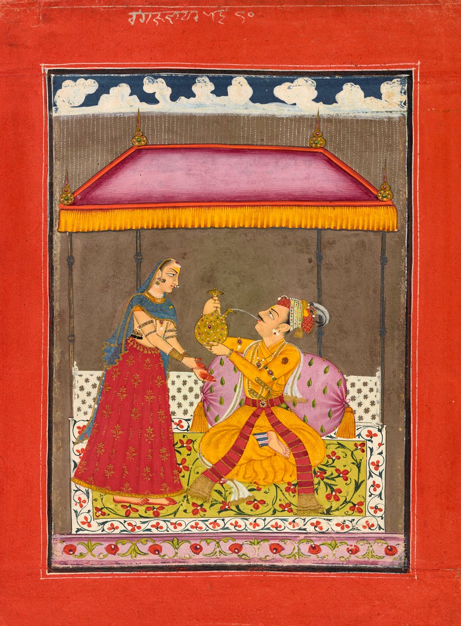 Jalandhara Ragaputra z serii Ragamala, ca. 1740-1750. autorstwa Unbekannt