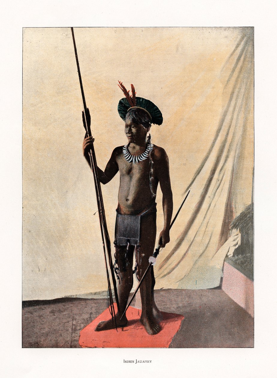 Jauapiry Indianin z bronią, Brazylia, XIX w. autorstwa Unbekannt