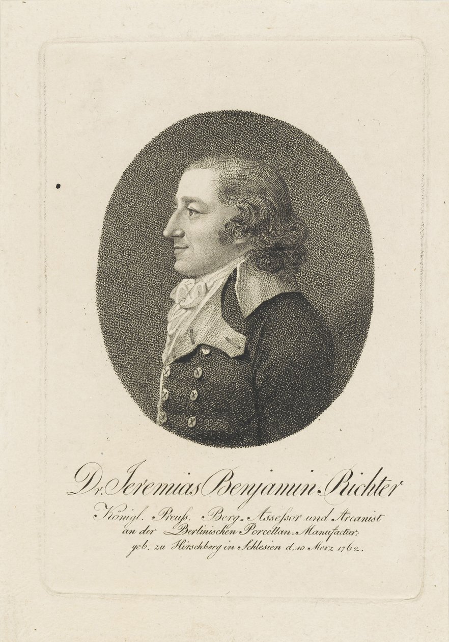 Jeremiasz Benjamin Richter 1762-1807, c. 1800 autorstwa Unbekannt