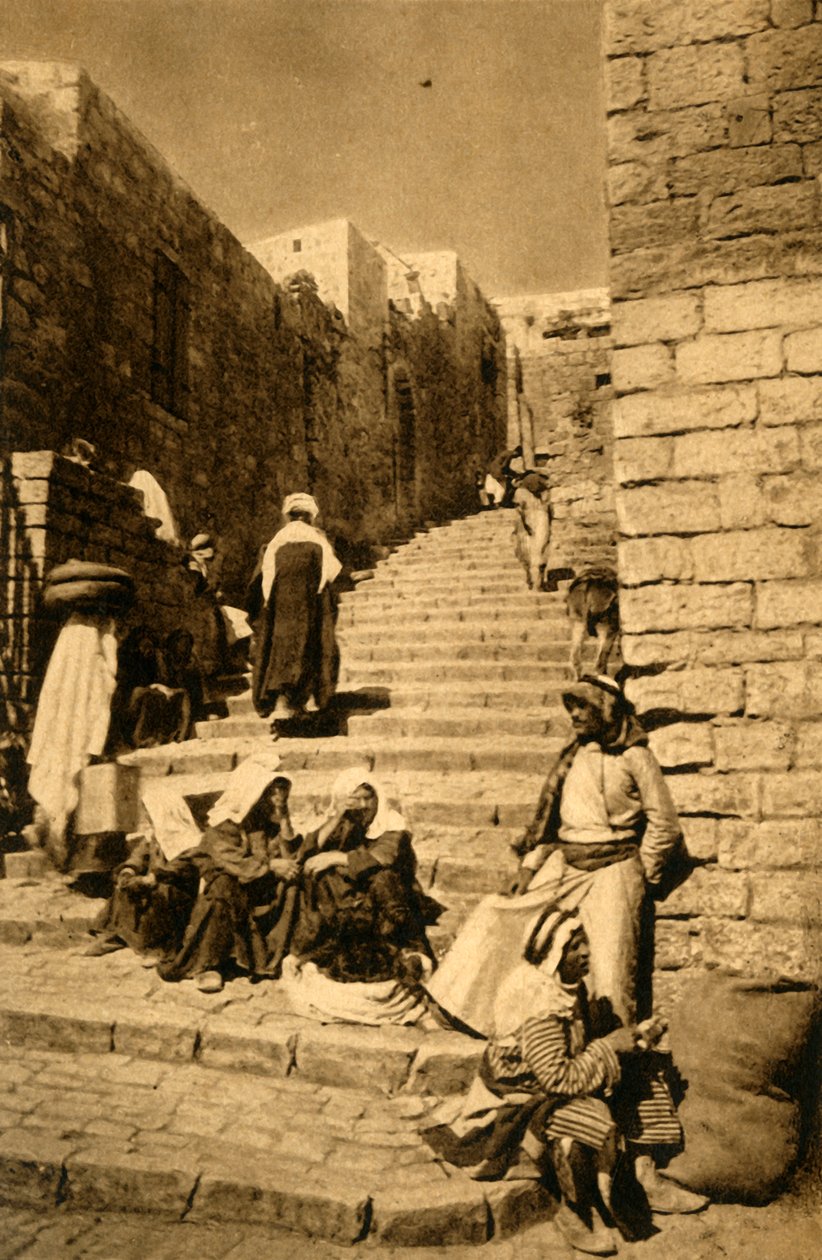 Jerozolima - Ulica A, c1918-c1939. autorstwa Unbekannt