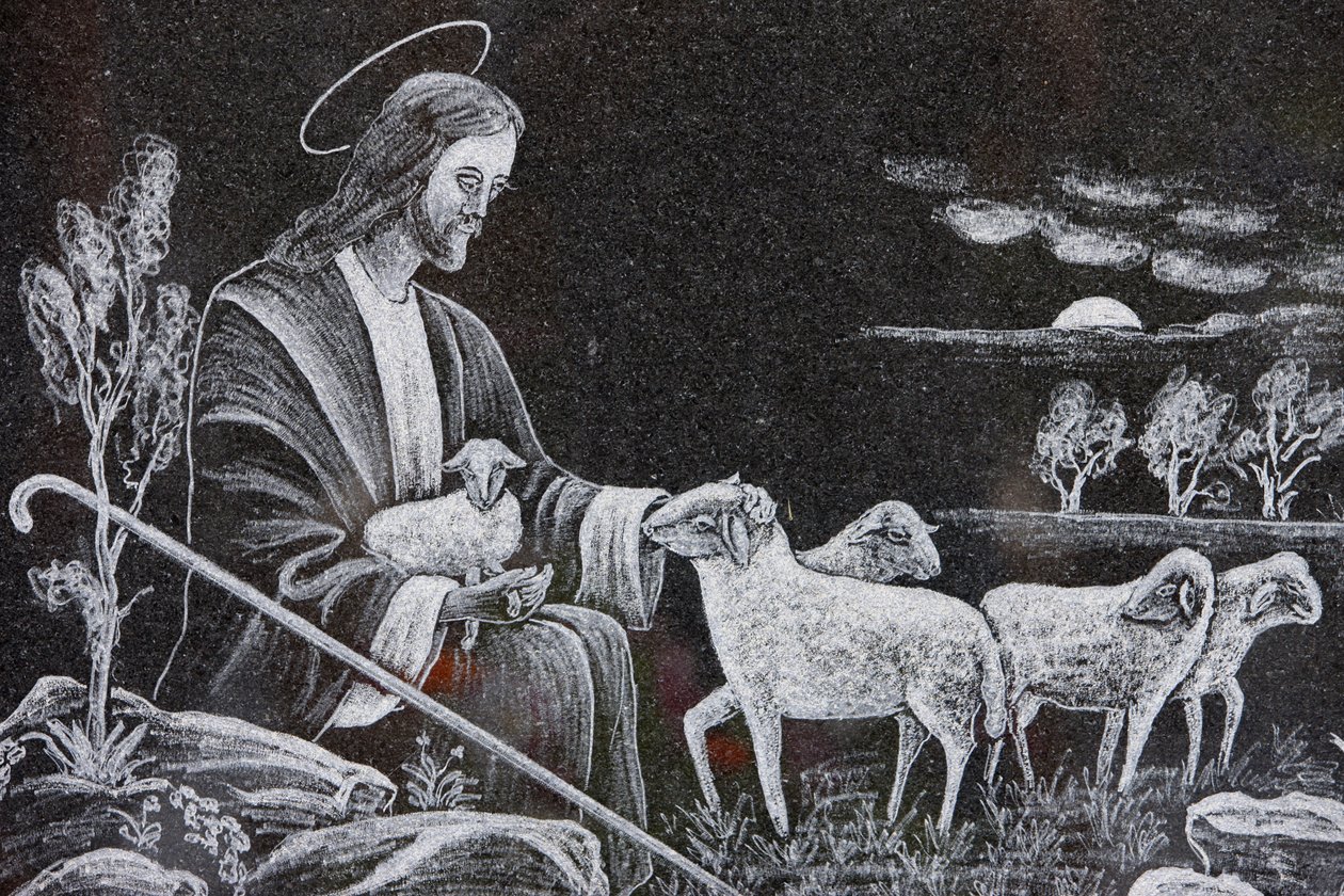 Jezus dobry pasterz, Saint-Nicolas de Veroce, Francja autorstwa Unbekannt