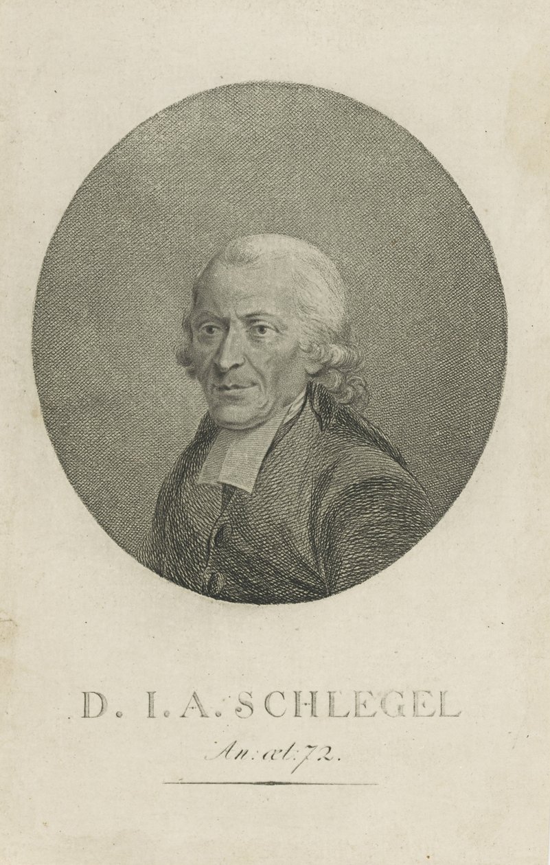 Johann Adolf Schlegel 1721-1793, ok. n.e. 1800 autorstwa Unbekannt