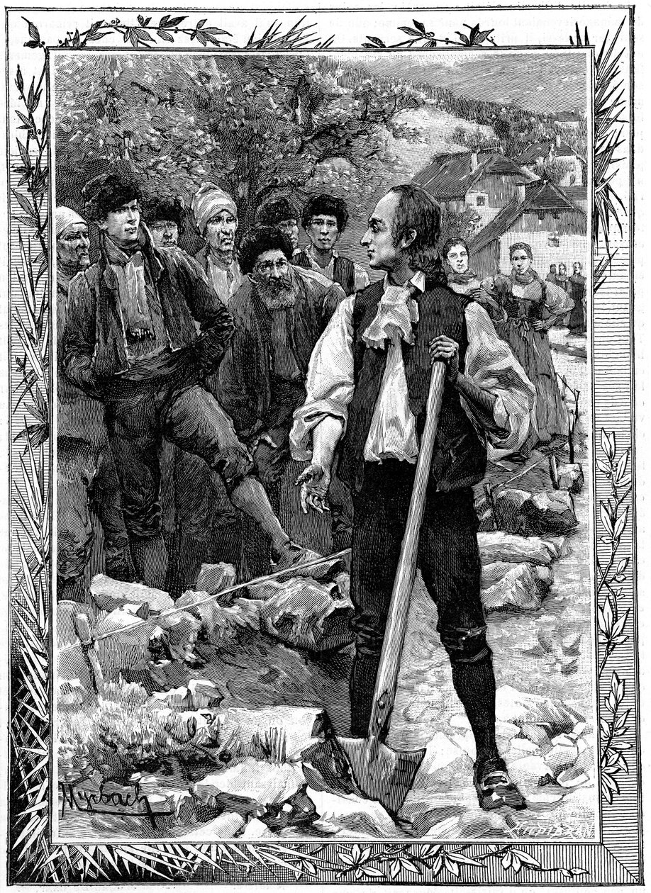 Johann Friedrich Oberlin, luterański filantrop, ok. 1800 ok. 1880 r. autorstwa Unbekannt