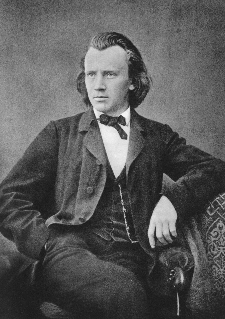 Johannes Brahms 1833-1897, niemiecki kompozytor i pianista, c1866 autorstwa Unbekannt
