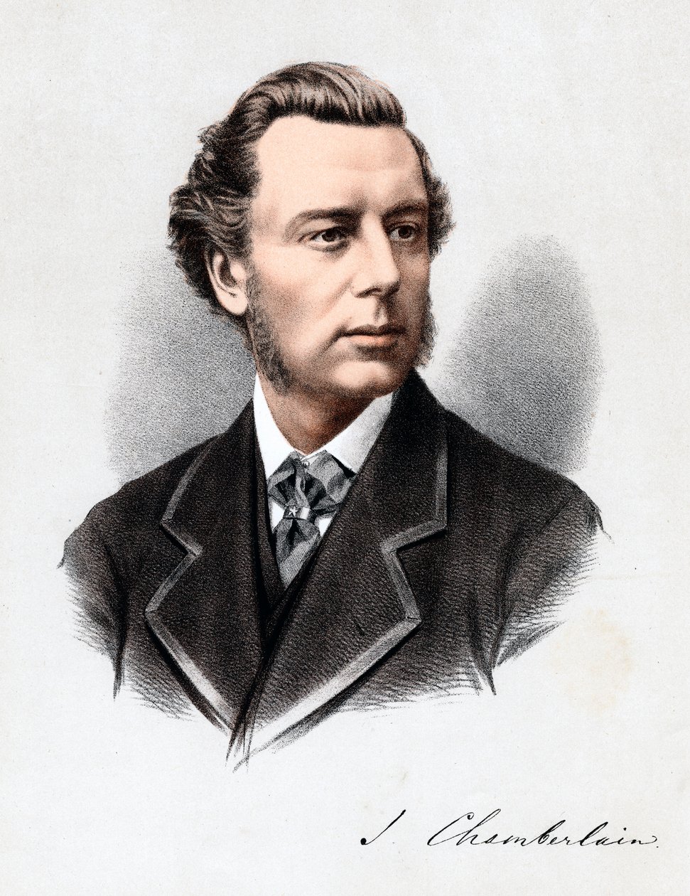 Joseph Chamberlain, polityk brytyjski, ok. 1880 r. autorstwa Unbekannt