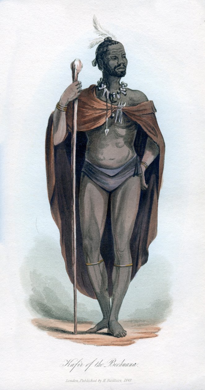 Kafir z Bechuany, 1848 autorstwa Unbekannt