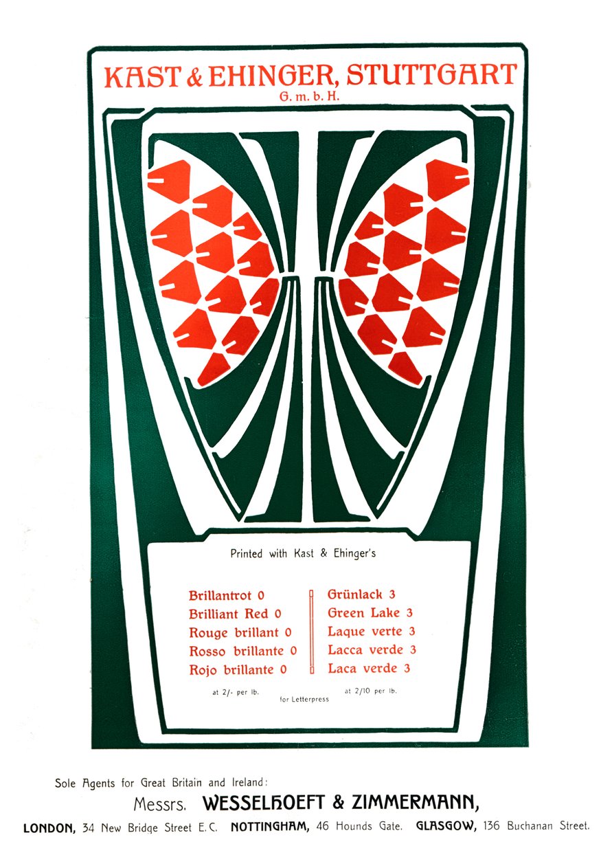 Kast & Ehinger, reklama w Stuttgarcie, 1909. autorstwa Unbekannt