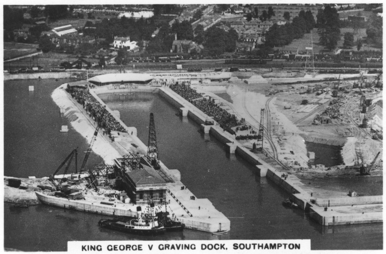 King George V Graving Dock, Southhampton, 1936 r autorstwa Unbekannt