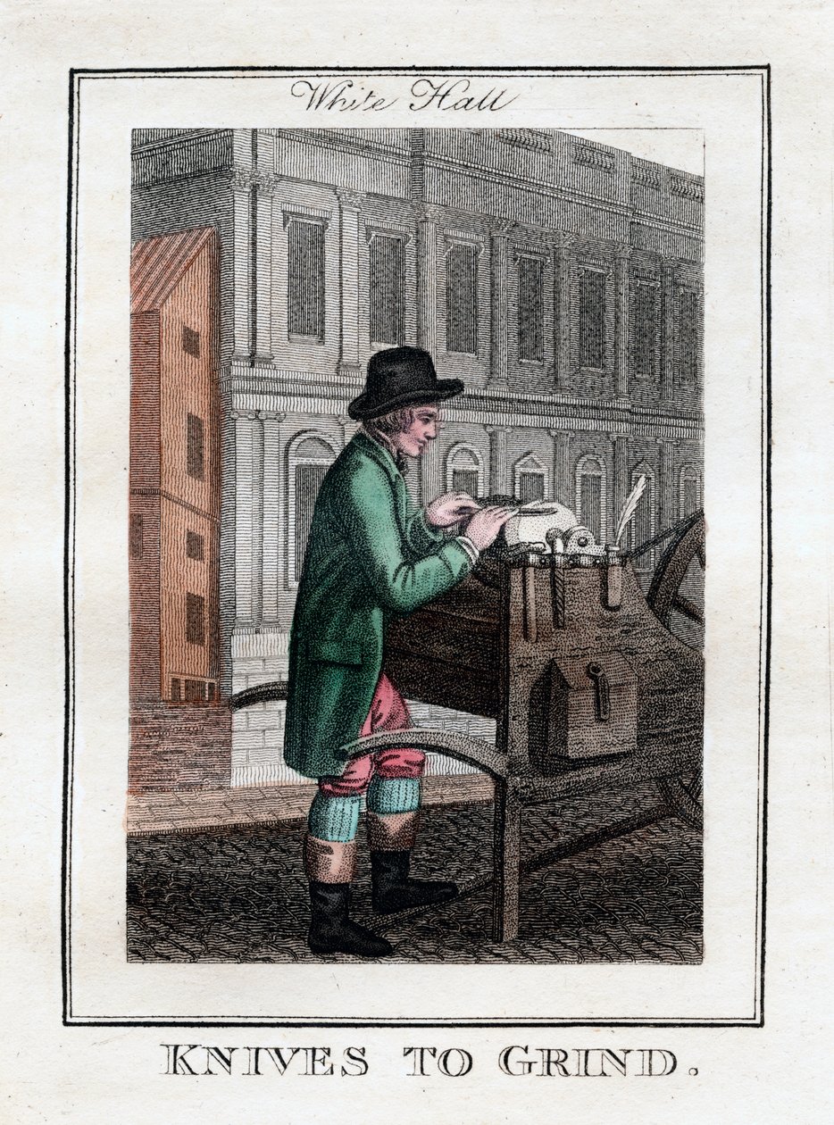 Noże do szlifowania, Whitehall, Londyn, 1805 autorstwa Unbekannt