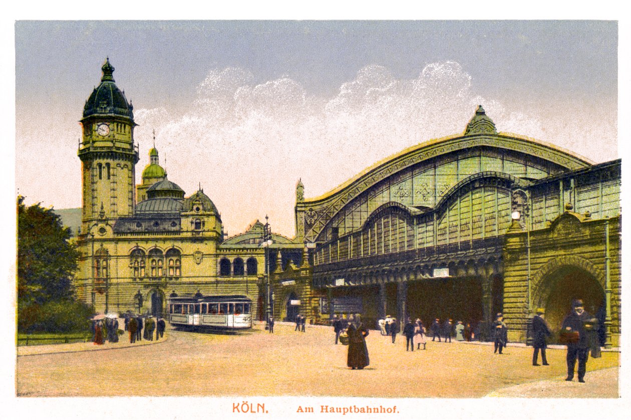 Koln, Am Hauptbahnhof, Dworzec Centralny, XX wiek autorstwa Unbekannt