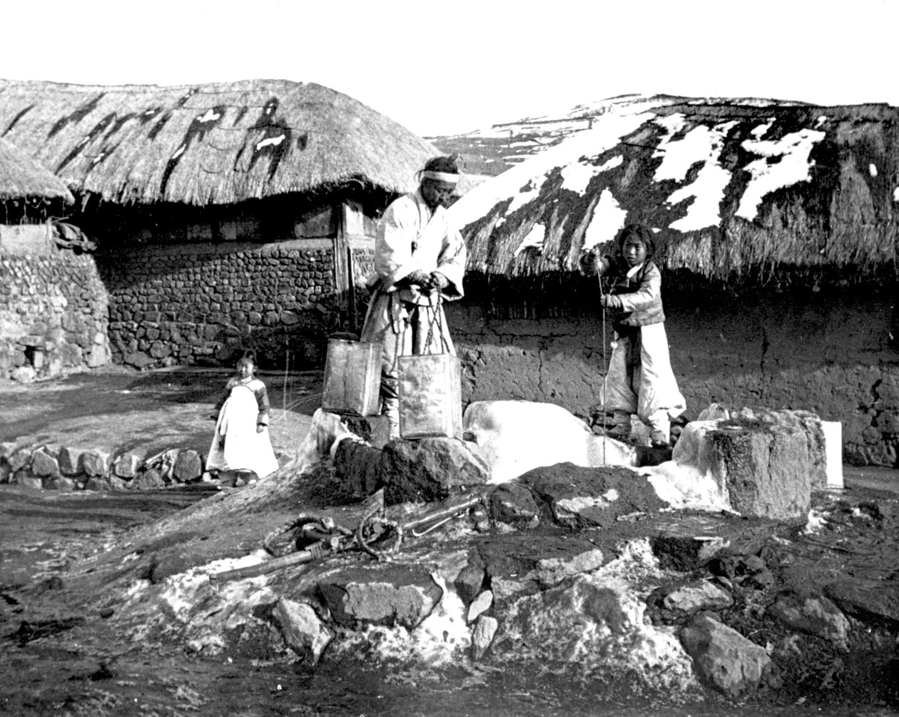 Koreańscy wieśniacy, Korea, 1900 autorstwa Unbekannt