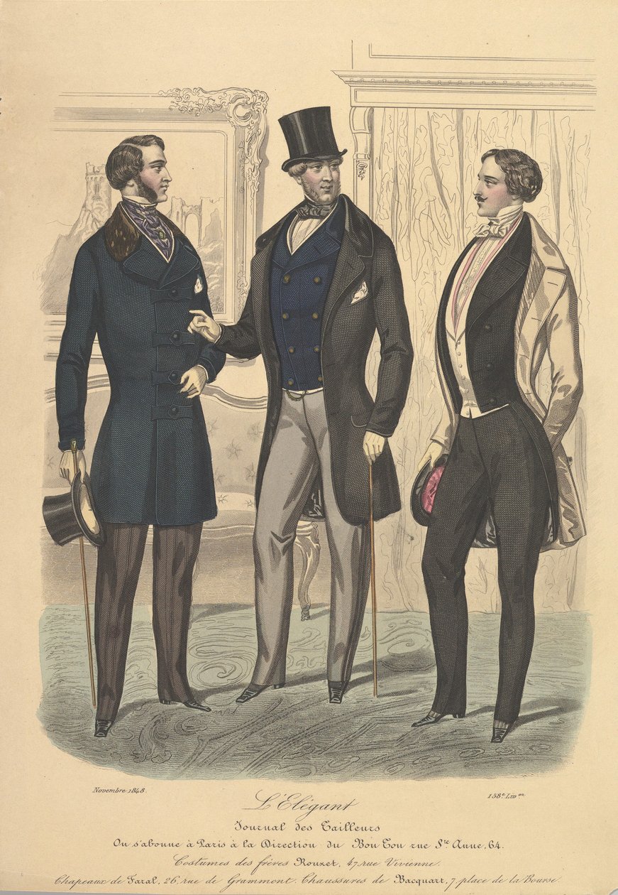 LElegant z Journal of Tailors, 1848. autorstwa Unbekannt