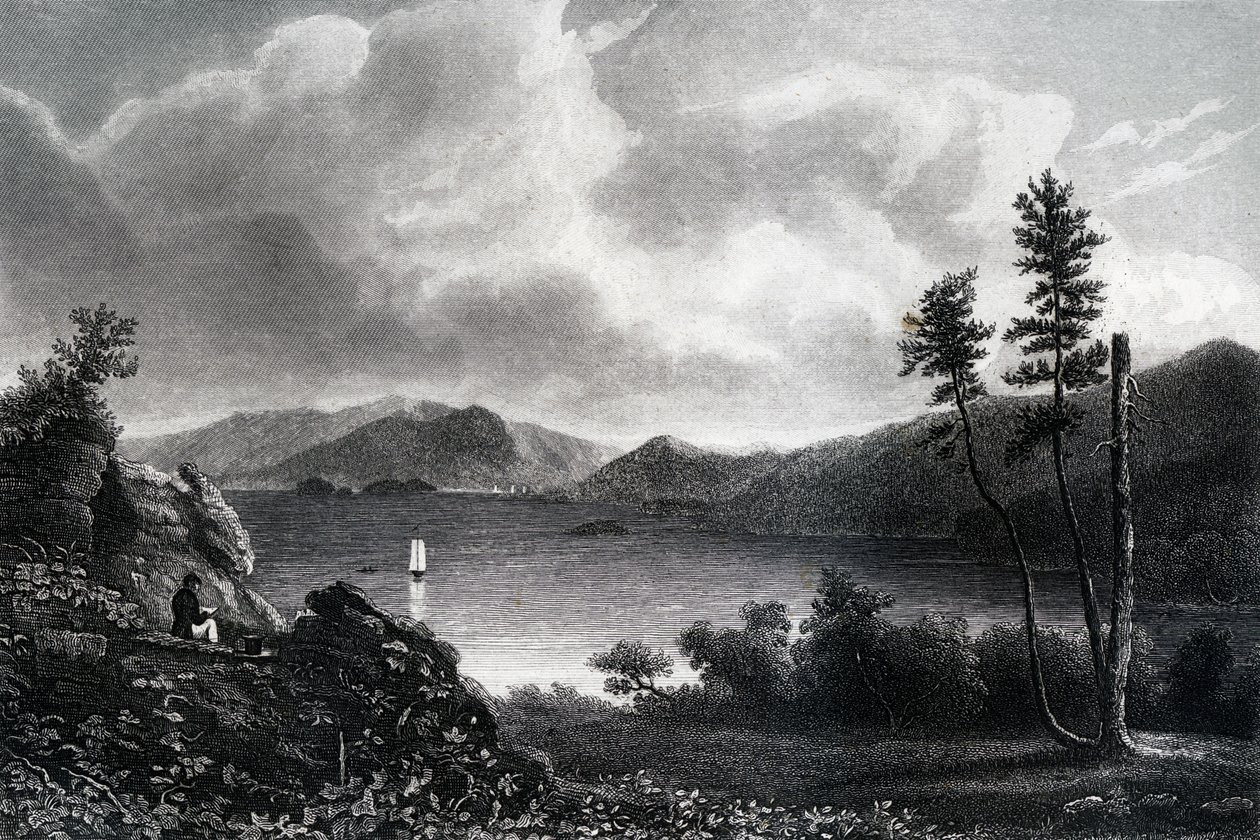 Jezioro George, Nowy Jork, 1855 autorstwa Unbekannt