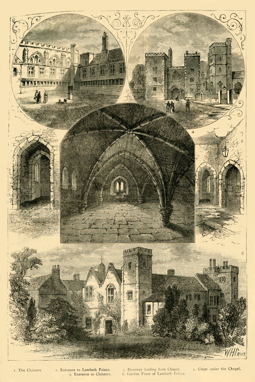 Pałac Lambeth, ok. 1878 r. autorstwa Unbekannt