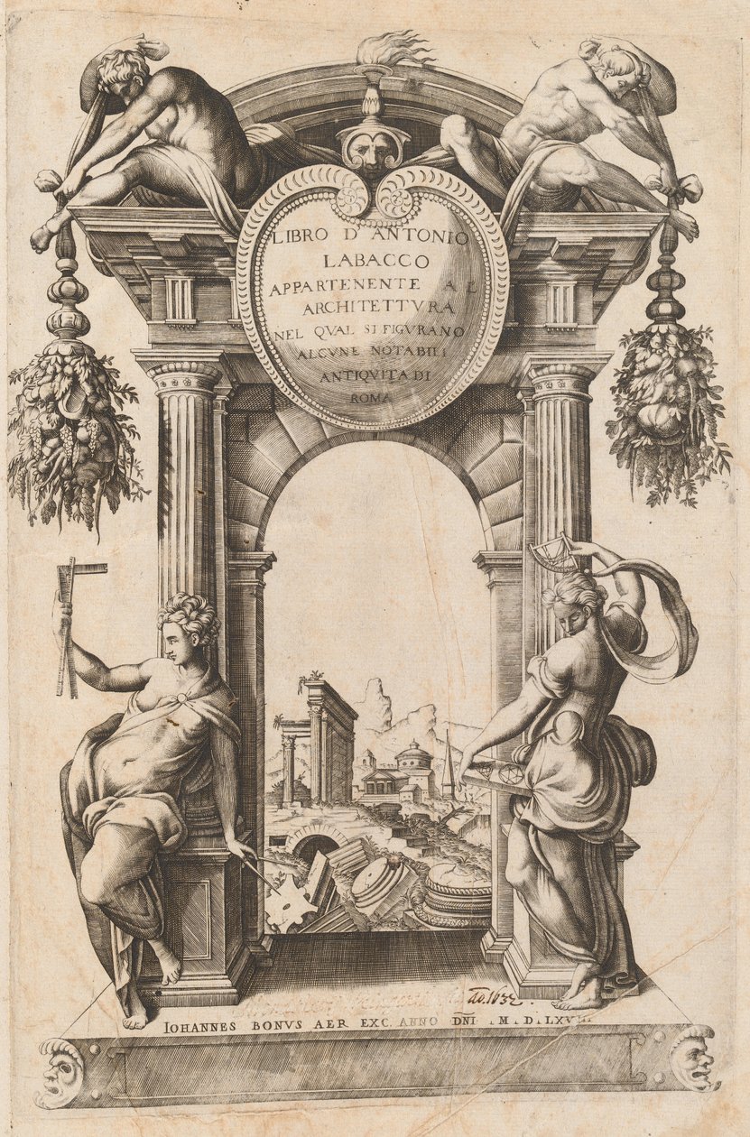 Książka należąca do architektury [Strona tytułowa], 1568. autorstwa Unbekannt